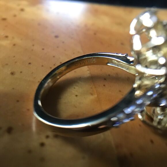 Natural Heliodor Yellow Beryl Sterling Silver Cocktail Ring Size 7 - Picture 7 of 8